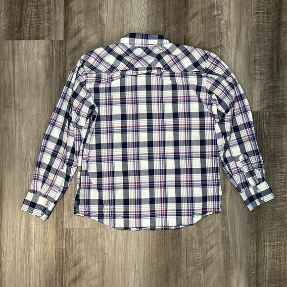 Wrangler Retro Western Plaid Long Sleeve Pearl Snap - Large - Picture 2 of 5